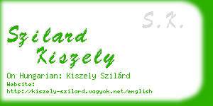 szilard kiszely business card